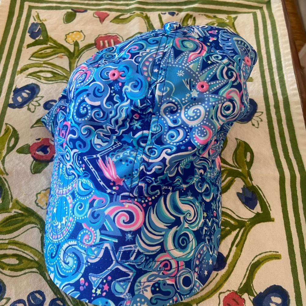Lilly Pulitzer Vibrant Blue Patterned Cap